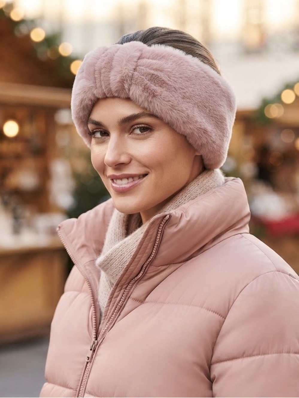 UGG Faux Fur Blush Pink Headband/Ear Cover - NWOT